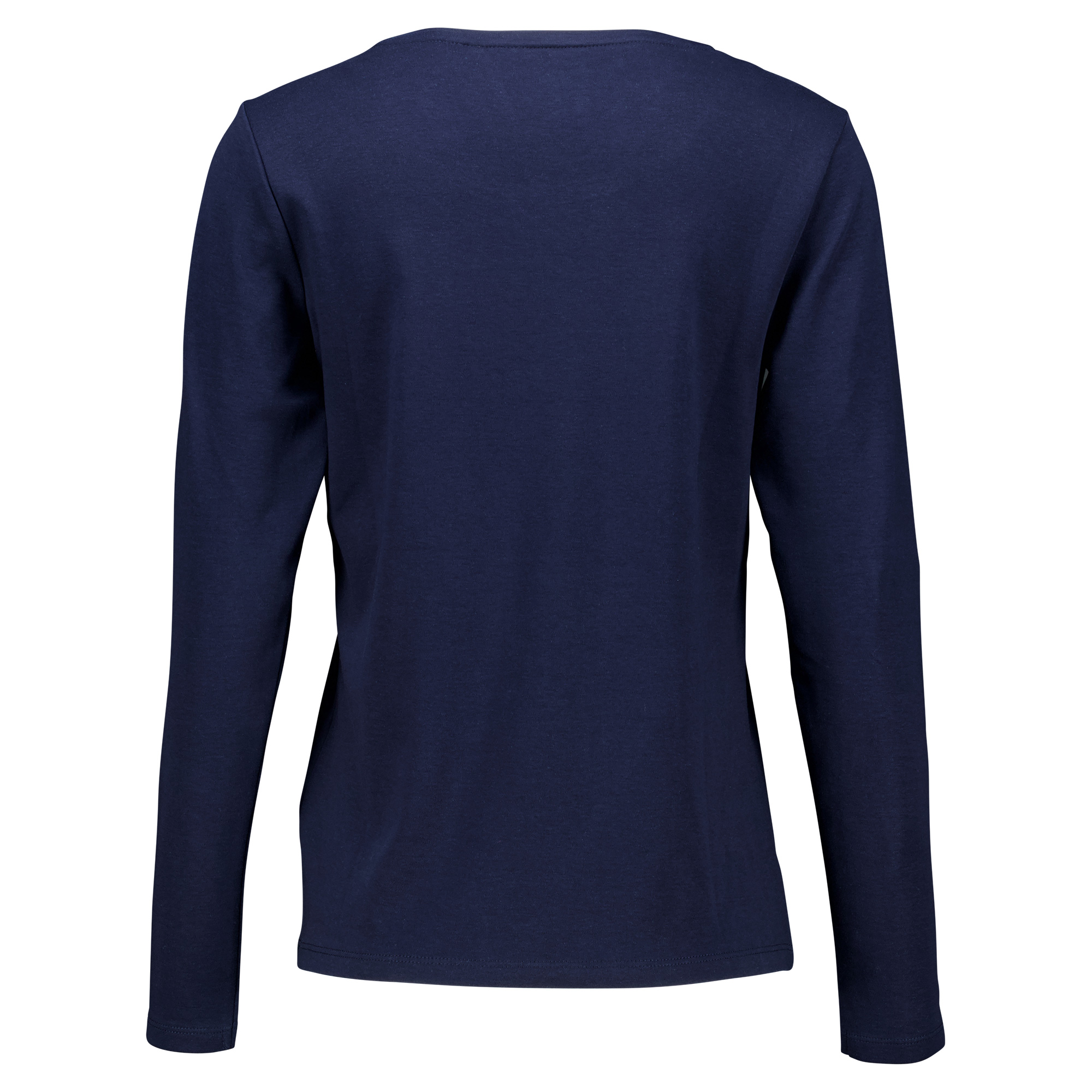 Weibliches Model mit CAMPS BAY Langarmshirt in Night Sky