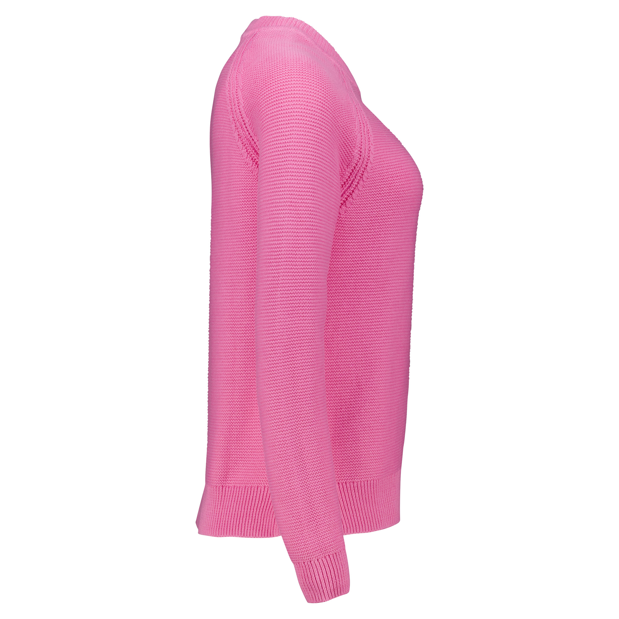 Weibliches Model mit CAMPS BAY Pullover in Pink