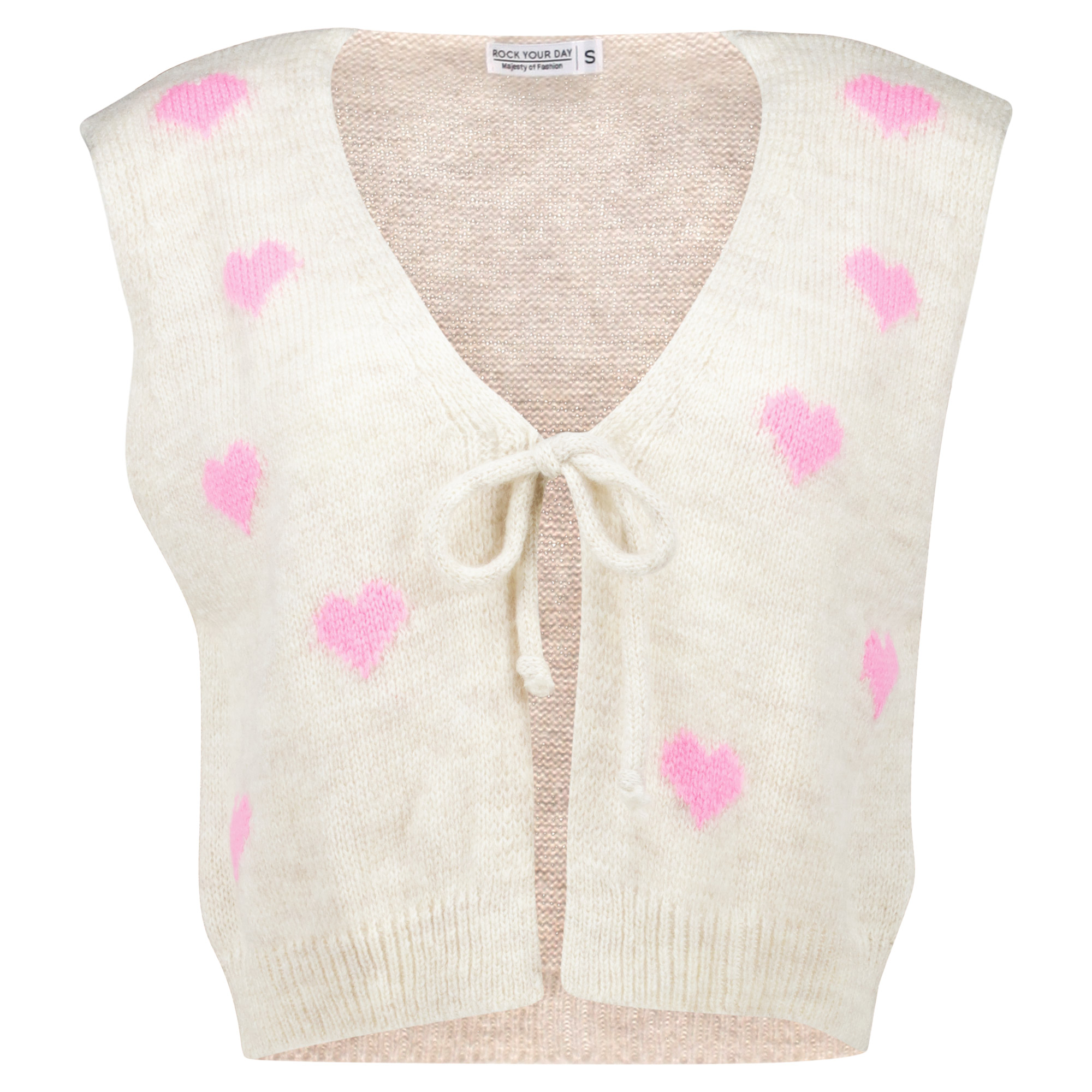 Weibliches Model mit Rock Your Day Strickweste 