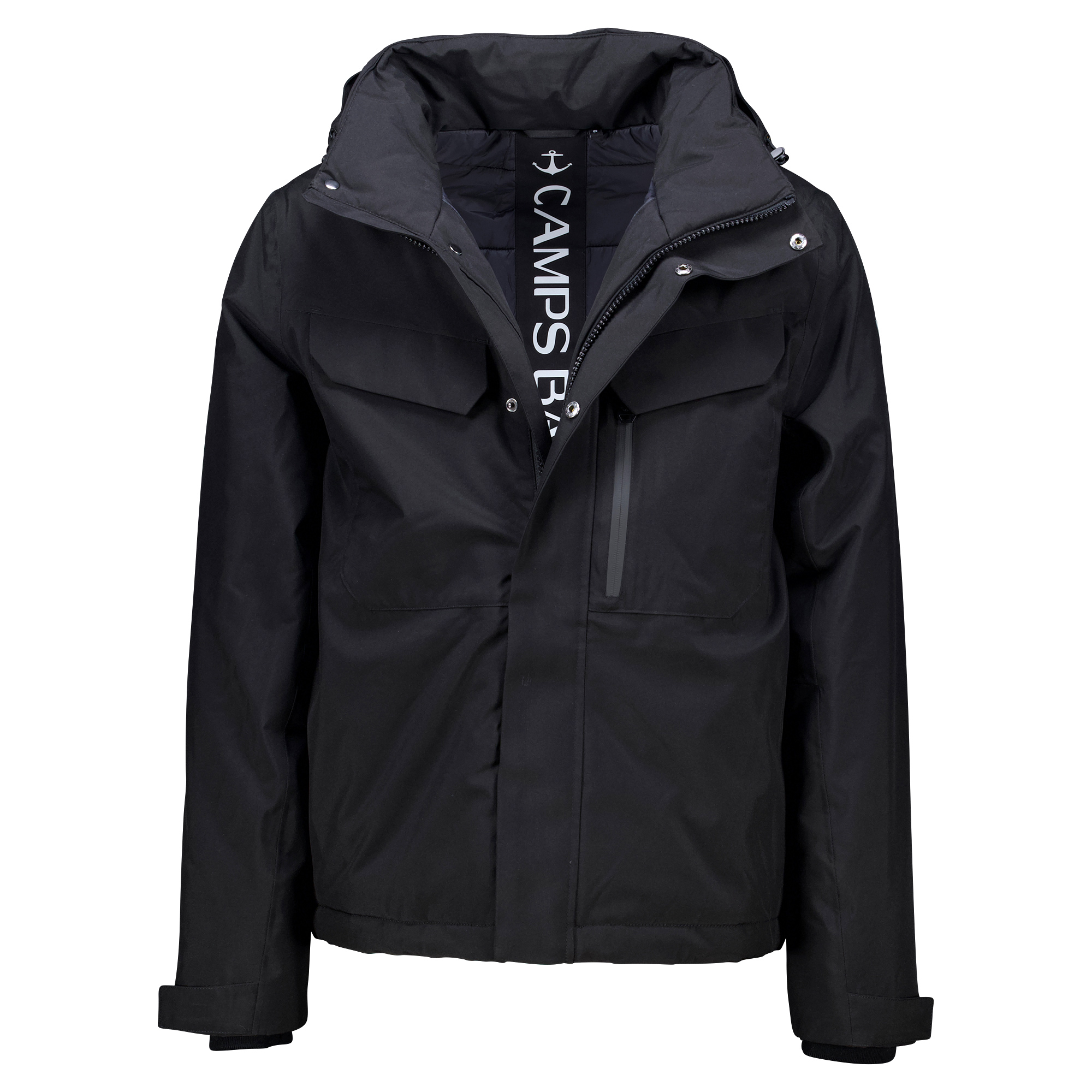 Männliches Model mit CAMPS BAY Funktionsjacke in Schwarz