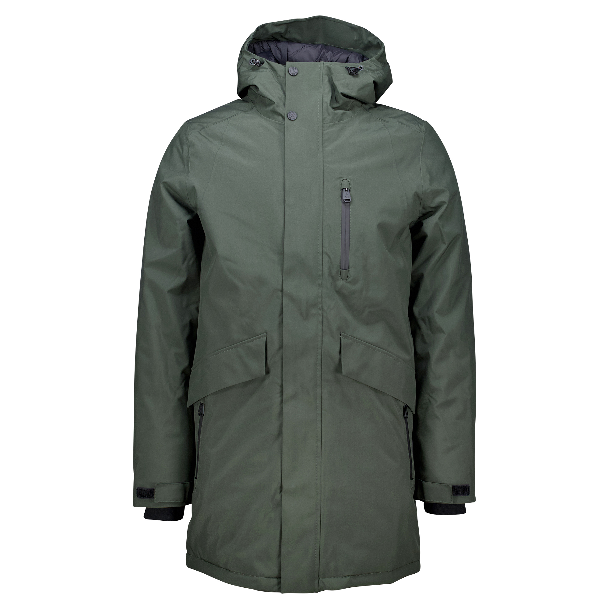 Männliches Model mit CAMPS BAY Langjacke in Forst Green