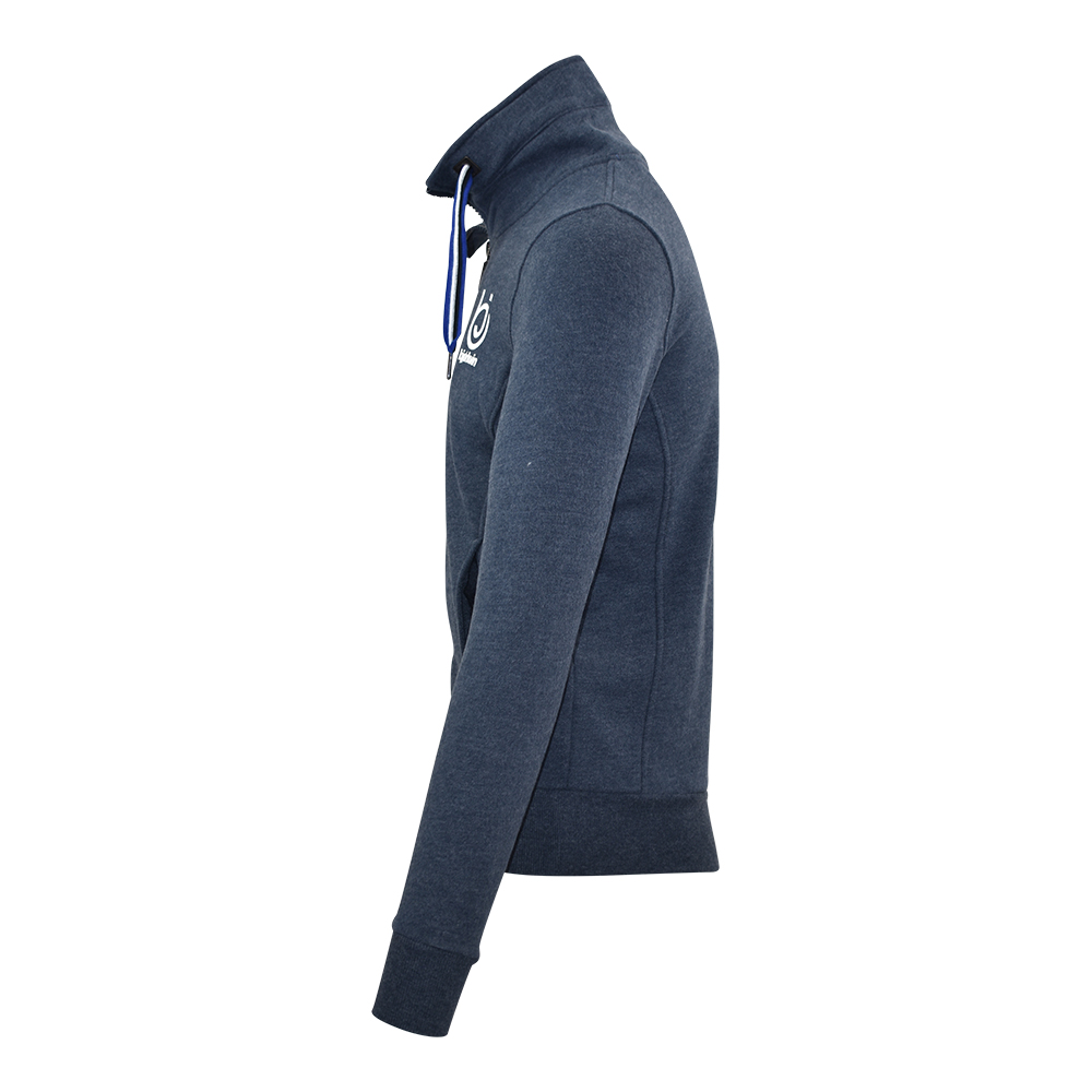 Männliches Model mit Björkvin Sweatjacke in Total Eclipse Melange 
