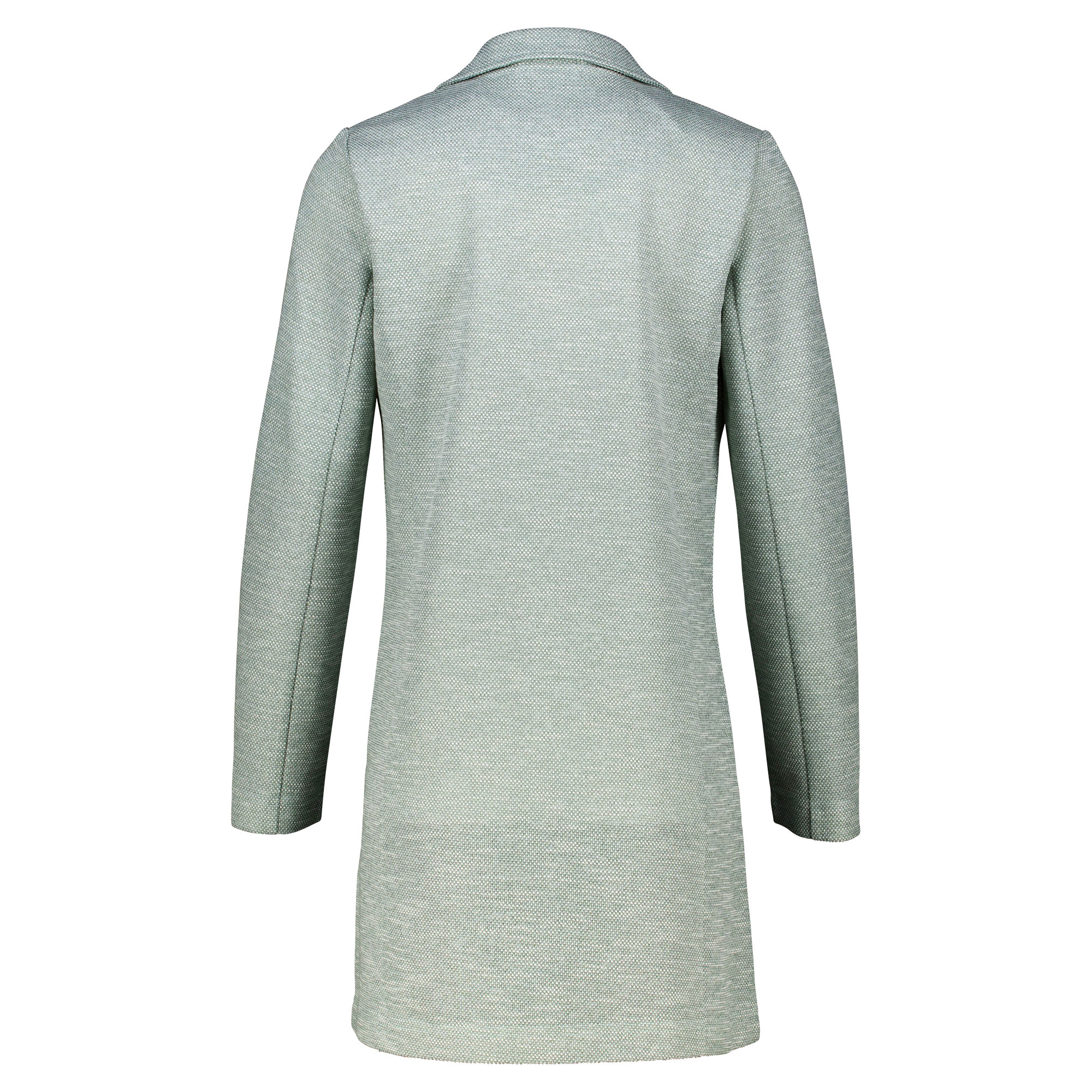 Weibliches Model mit CAMPS BAY Long-Blazer in Smooth Jade