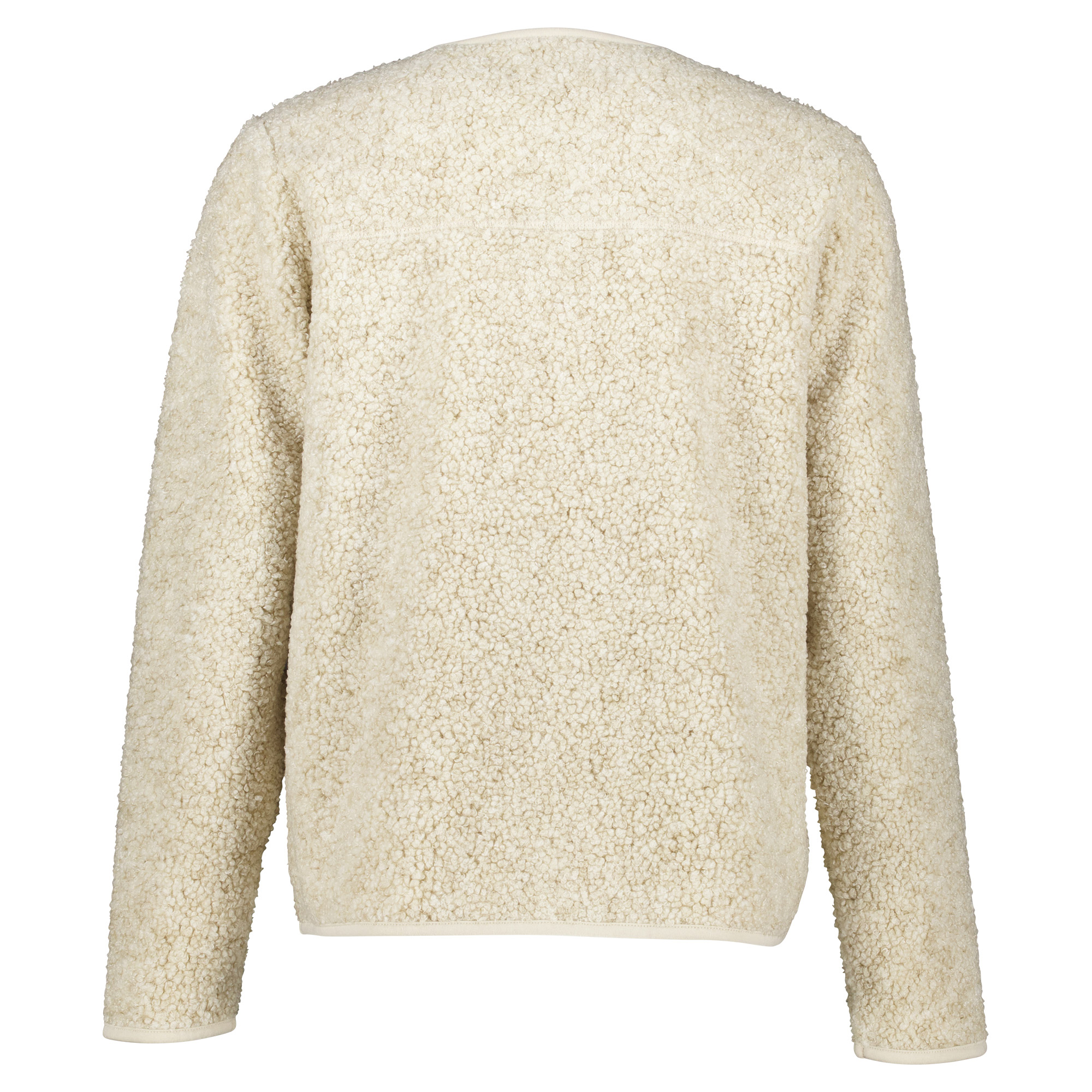 Weibliches Model mit CAMPS BAY Teddyjacke in Cream Melange