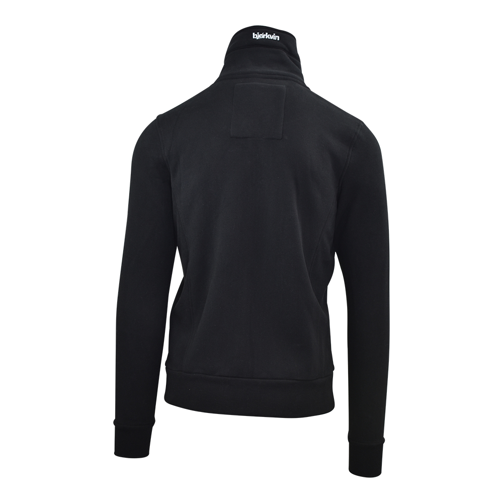 Männliches Model mit Björkvin Sweatjacke in Schwarz