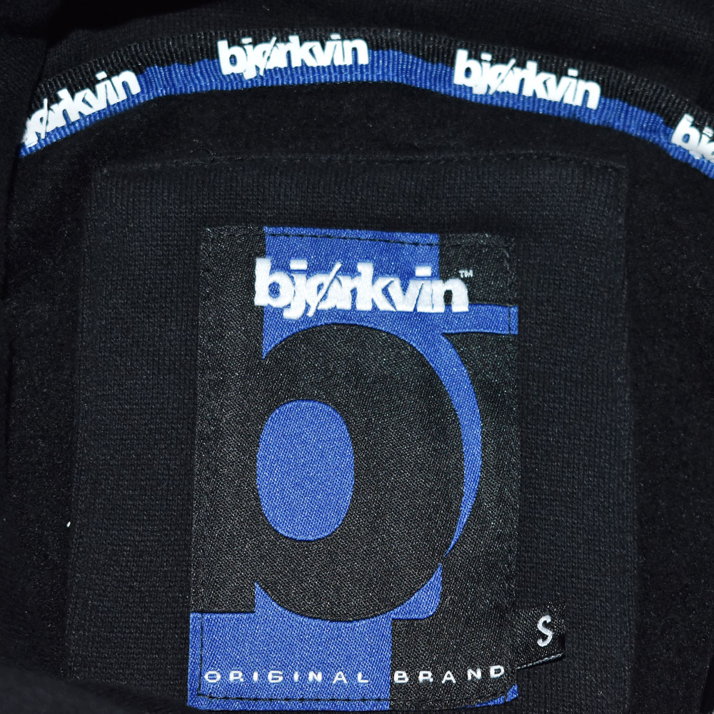 Männliches Model mit Björkvin Hoodie in Schwarz
