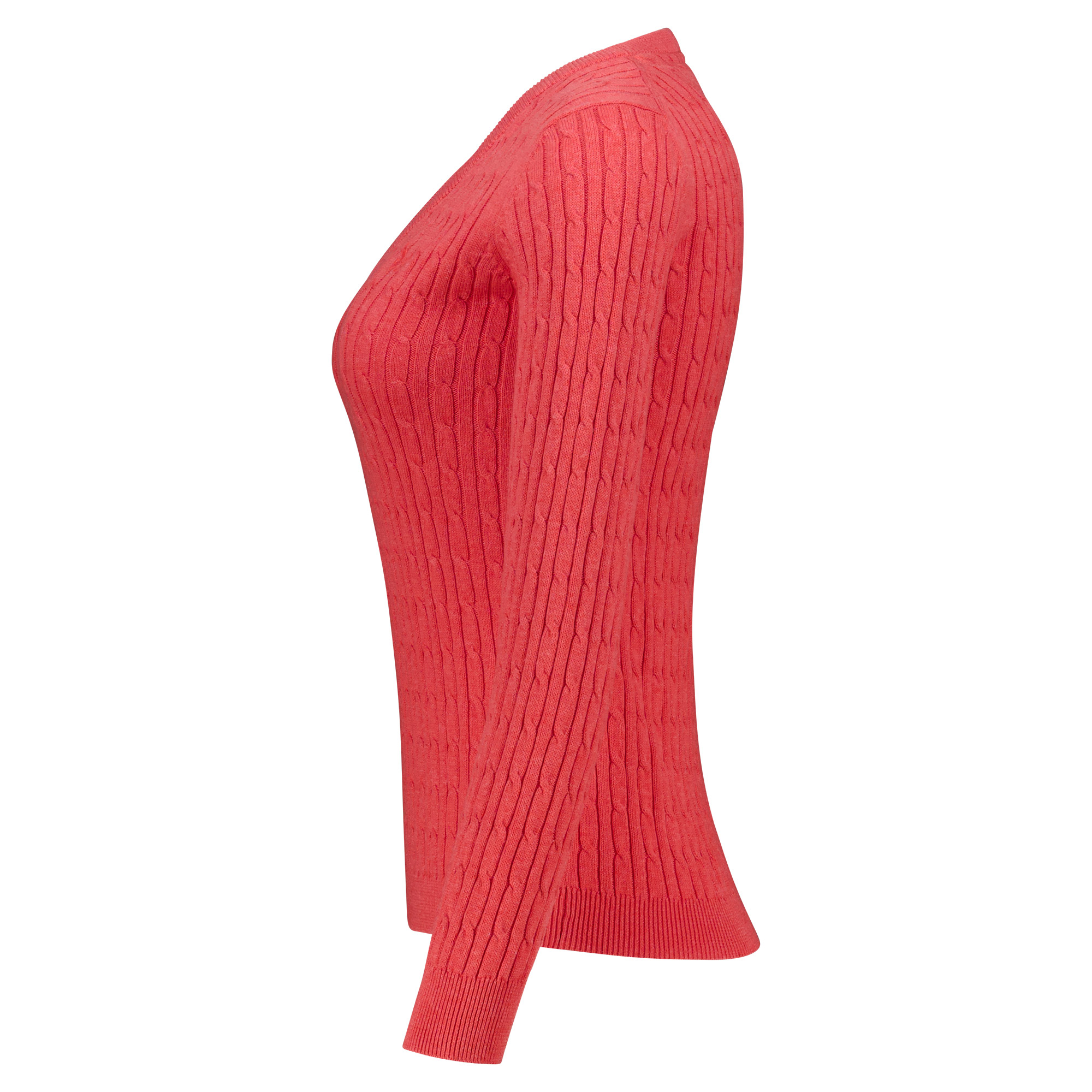 Weibliches Model mit CAMPS BAY Pullover in Red