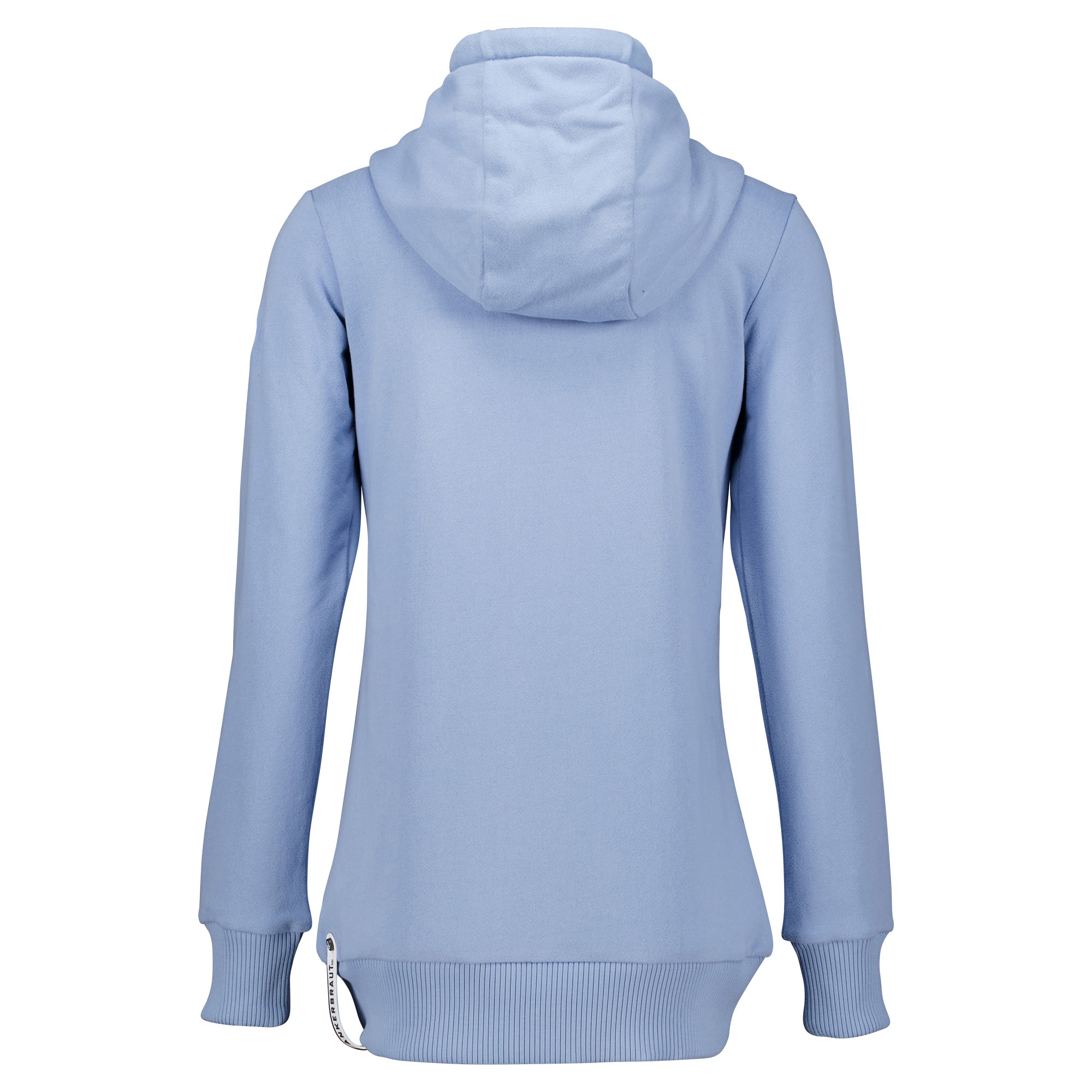 Weibliches Model mit ANKERBRAUT Sweatjacke in Forever Blue