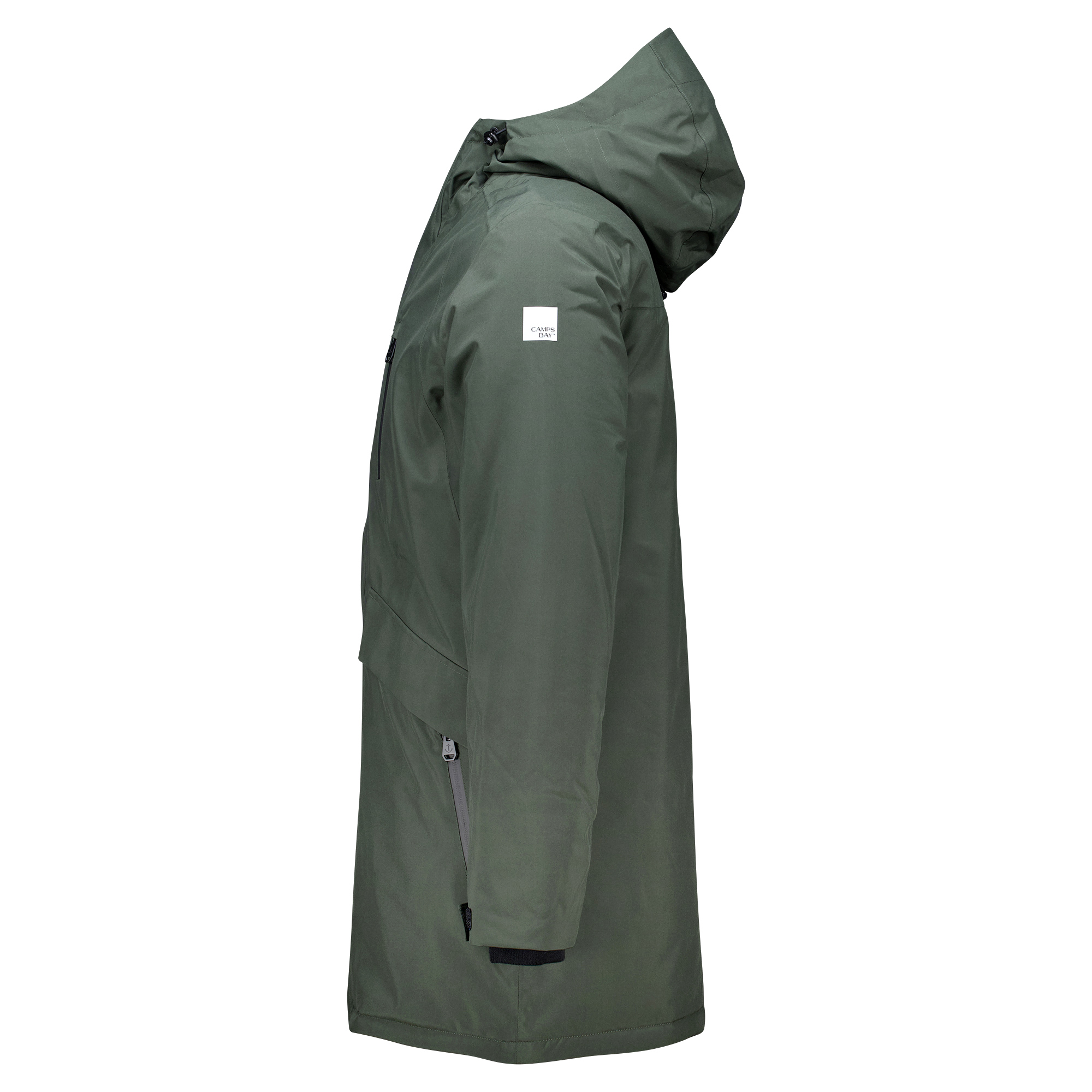 Männliches Model mit CAMPS BAY Langjacke in Forst Green